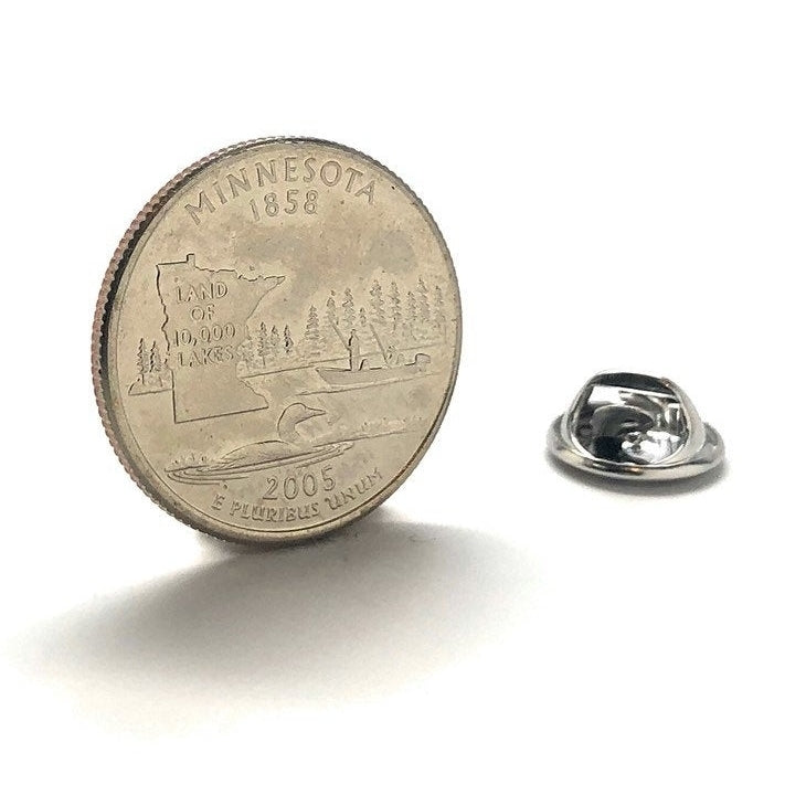 Enamel Pin Minnesota State Quarters Enamel Coin Lapel Pin Tie Tack Collector Pin Travel Souvenir Coins Cool Fun 10,000 Image 1