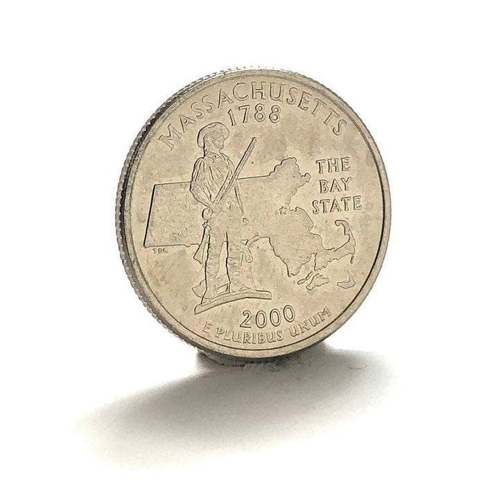 Enamel Pin Massachusetts State Quarter Enamel Coin Lapel Pin Tie Tack  Collector Pin Travel Souvenir Coins Keepsakes Image 2