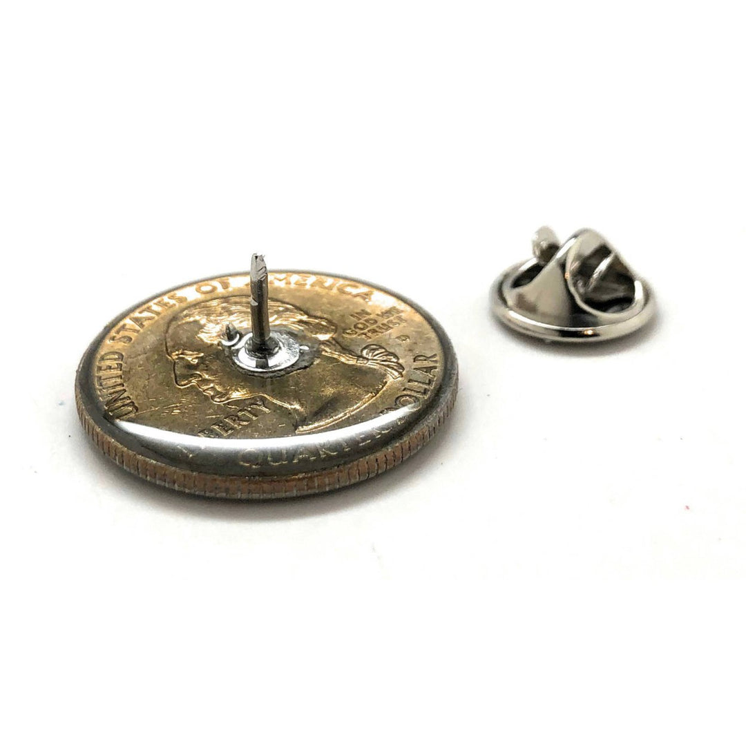 California State Quarter Lapel Pin Enamel Coin Tie Tack Enamel Pin Travel Souvenir Coins Keepsakes Cool Fun Comes with Image 3