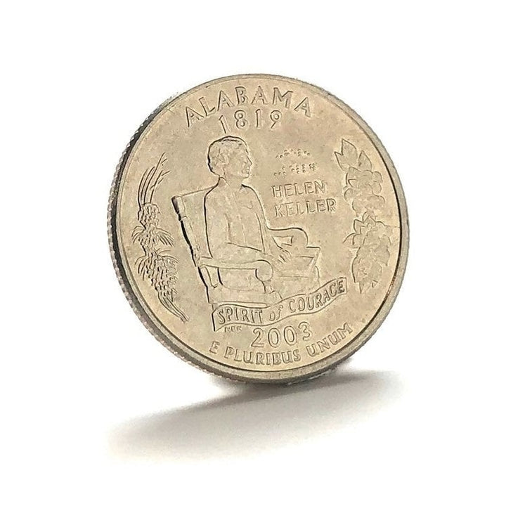 Lapel Pin Uncirculated Alabama State Quarter Enamel Coin Tie Tack Travel Souvenir Coins Keepsakes Tie Pin Collector Pins Image 2
