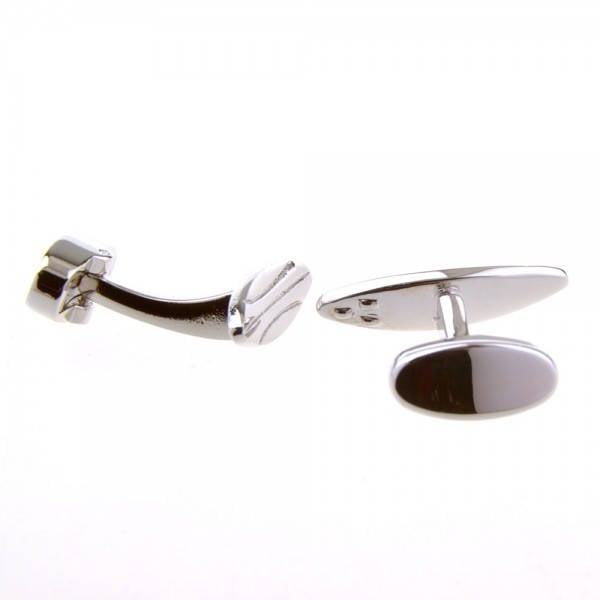 Surfboard Cufflinks Silver Tone Hawaii  Catching the Waves Tropical Paradise Waters Surf board Whale Tail Backing Cuff Image 3