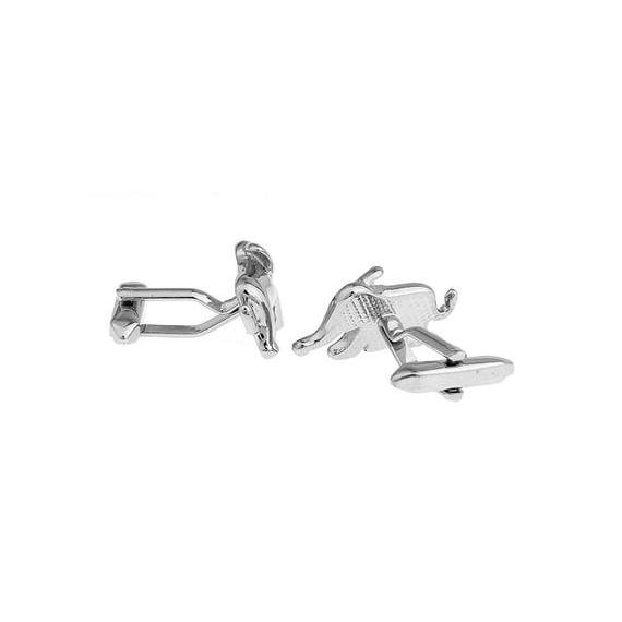 Silver Walking Elephant Cufflinks African Safari Animals Cuff Links Comes with Gift Box Image 3