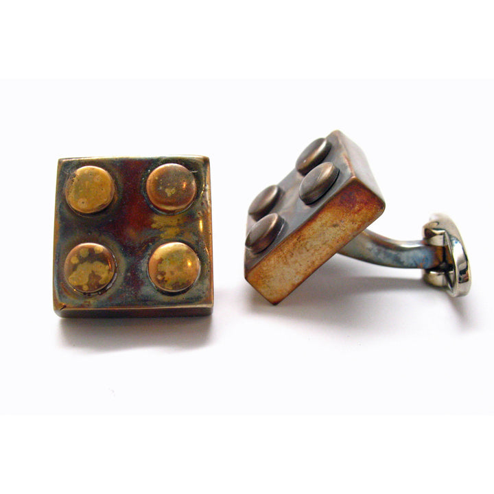 Zombie Apocalyptic Steampunk Brick King Cufflinks Double Blazed Super Cool Cuff Links Let your Inner Nerd Out  Love Image 2