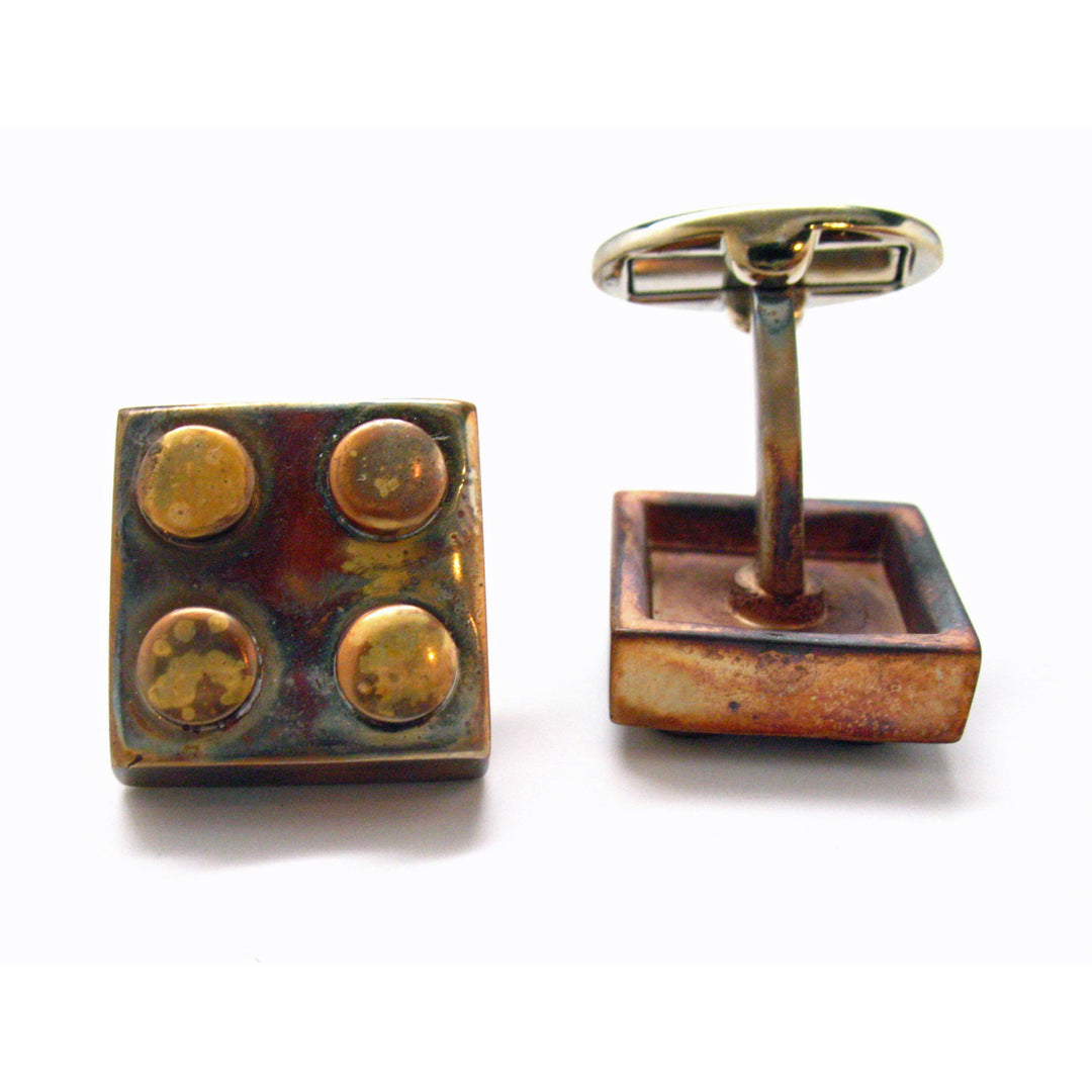 Zombie Apocalyptic Steampunk Brick King Cufflinks Double Blazed Super Cool Cuff Links Let your Inner Nerd Out  Love Image 4