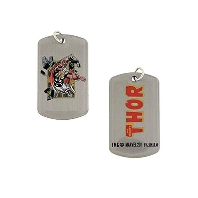 Dog Tag Red Marvel Comics Thor Action Fighting Dog Tag Chain Pendant Necklace vintage jewelry Image 1