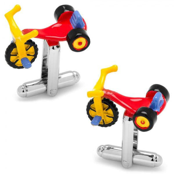 Tricycle Cufflinks Fun Toys Tricycle Colorful Big Wheel Rollin Cufflinks Cuff Links Anniversary Present Cool Cufflinks Image 1