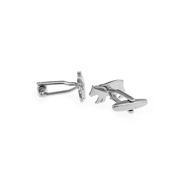 Silver Walking Bear Cufflinks Cuff Links Image 2