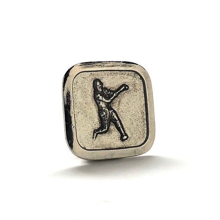 Enamel Pin Baseball Player Lapel Pin Silver Tie Tac Strike Out Play Ball Collector Pins Comes with Gift Image 2