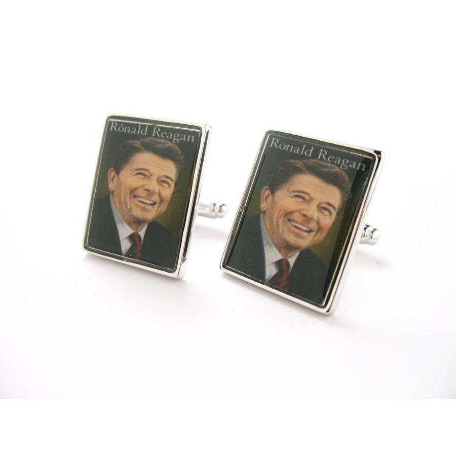 President Ronald Reagan Cufflinks Republican Party 40th Comes with Gift Box Governor of California Actor Image 1