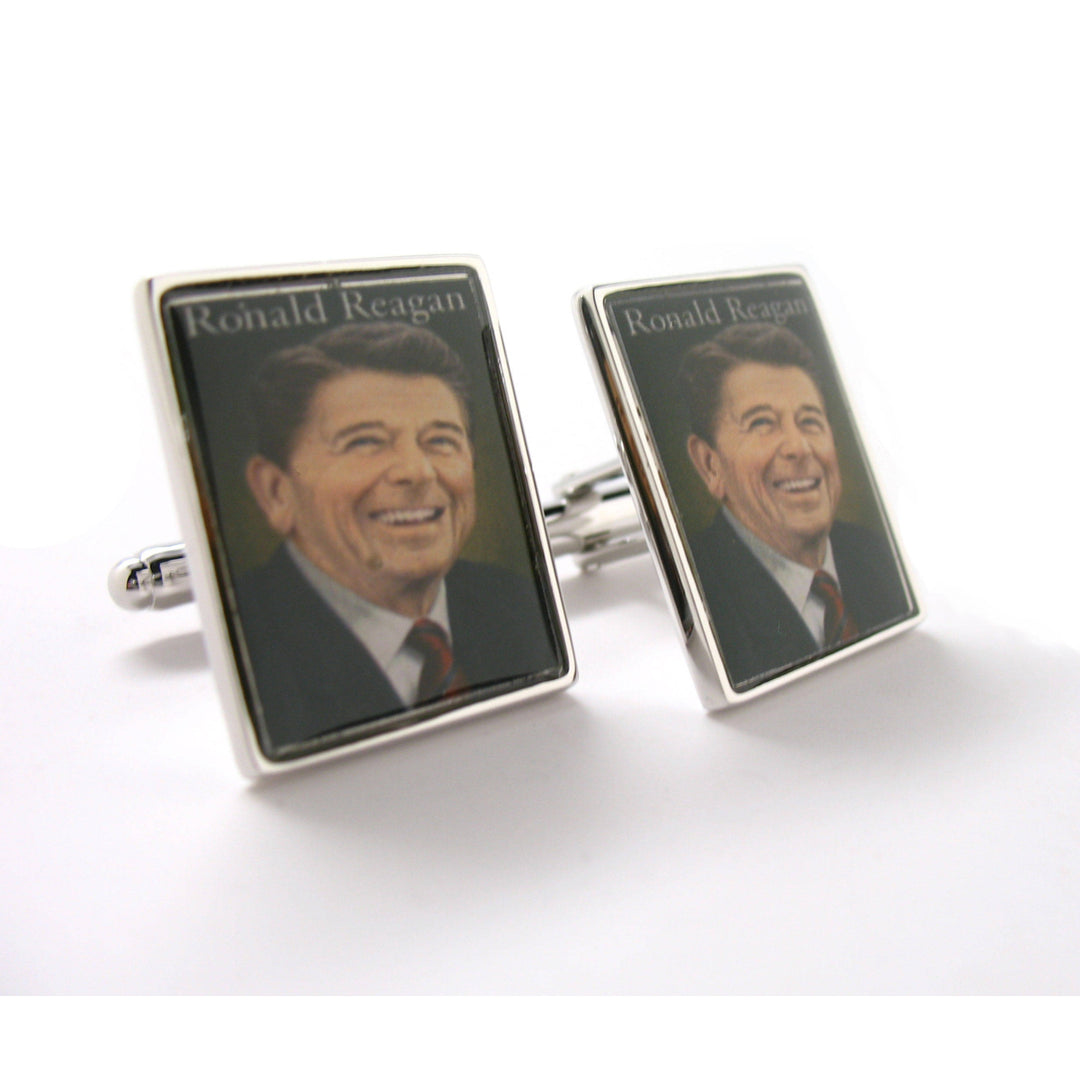 President Ronald Reagan Cufflinks Republican Party 40th Comes with Gift Box Governor of California Actor Image 3