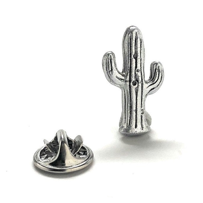 Silver Enamel Pin Catuts Lapel Pin Silver Tone Enamel Pin Desert Tie Tack Image 1