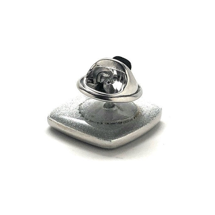 Enamel Pin Masonic Symbol Lapel Pin Freemason Black Enamel Silver Collector Silver Tone Compass and Square Tie Tack Image 4