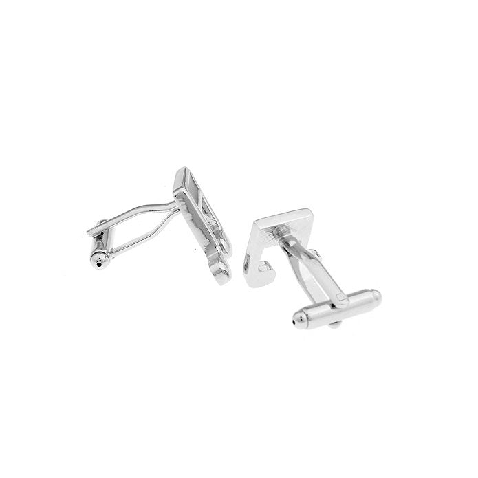 Silver and Black Music Note Sixteenth Notes Music Piano Orchestra Conductor Cufflinks Cuff Links Image 2