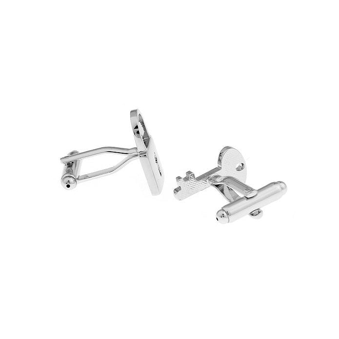 Silver Lock and Key Cufflinks Lock to My Heart Cufflinks Cuff Links wedding cufflinks Groom Father Bride Marriage Image 2