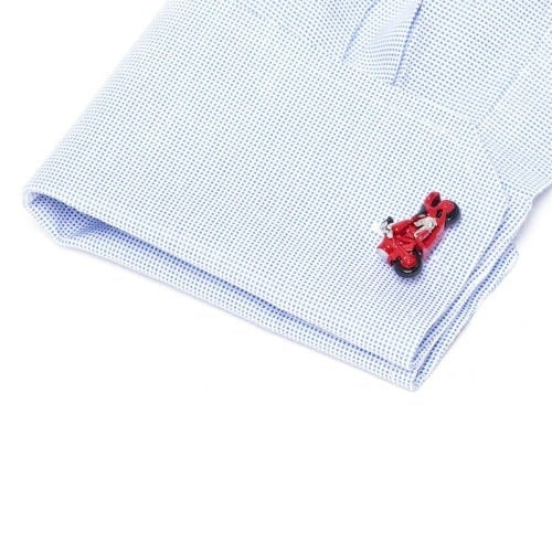 Red Motorcycle Cufflinks 3D Cool Moto Cuff Links Image 2