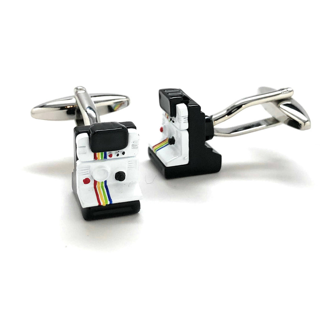 Instant Camera Cufflinks Old School Film Enthusiast Film Jewelry Buff Hobby Photographer Cool Fun Unique Cuff Links Image 2