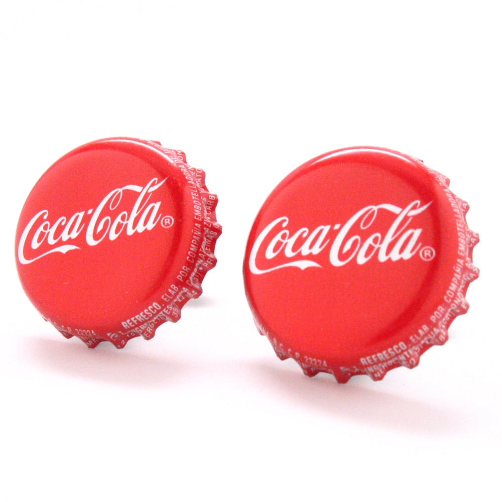 Coke Cufflinks Coca Cola Soda Drink Bottle Cap Cuff Links Image 2