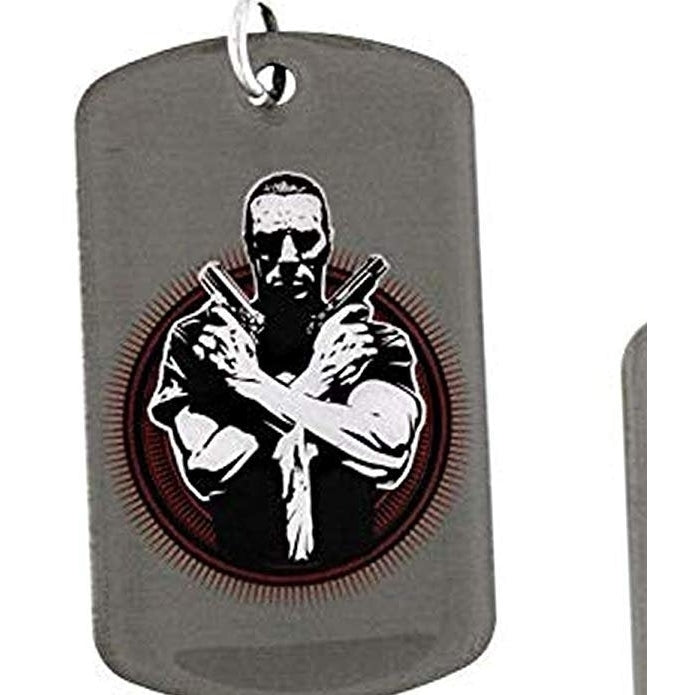 Dog Tag Marvel Comics The Punisher Vigilante Fighting Armed Guns Dog Tag Pendant with Chain Necklace vintage jewelry Image 1