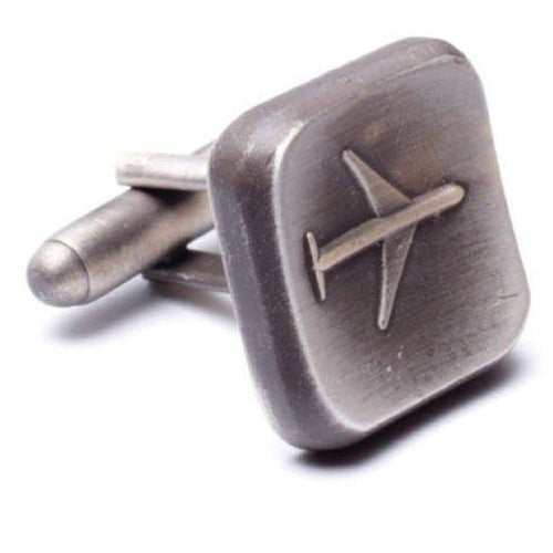 Vintage Jumbo Jet Cufflinks Airplane Airlines Pilot Aviator Plane Cool Fun Rustic Look Cuff Links Comes with a Gift Box Image 1