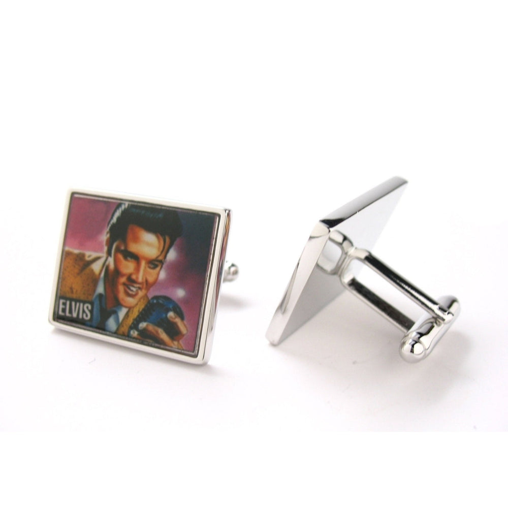 The King Elvis Presley Cufflinks Music Rock and Roll Cuff Links Image 2