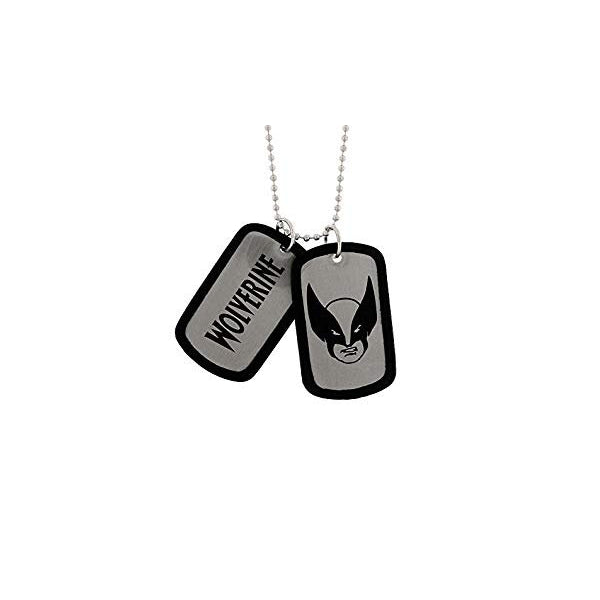 Dog Tag Marvel Comics Wolverine X-Men Logo Black Trim Double Dog Tag Necklace vintage jewelry Image 1