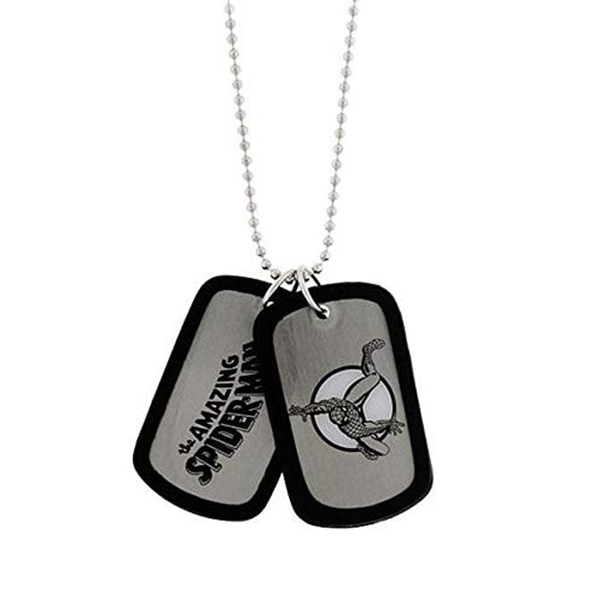 Dog Tag Marvel Comics Spider-Man Double Dog Tag Mens Pendant Necklace vintage jewelry Image 1