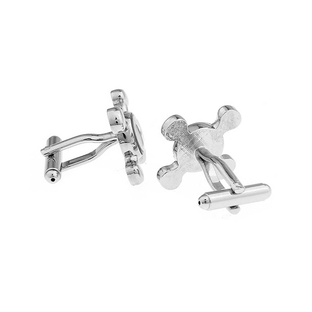 H C Silver Tone Cufflinks Hot and Cold Faucet Cuff Links Popular for the Builder or Contractor in Our Lives Comes with Image 2