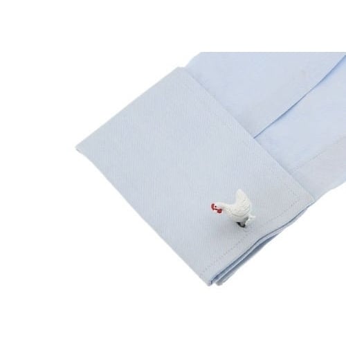 Chicken Cufflinks Old MacDonald 3D Hen Cufflinks Cuff Links Animal Farm Rooster Image 3