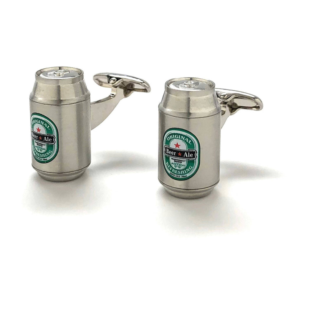 Beer Can Cufflinks Ice Cold Beer Ale Alcohol Party Good Times Cuff Links Cool Fun 3D Design Detailed Comes Gift Box Image 4