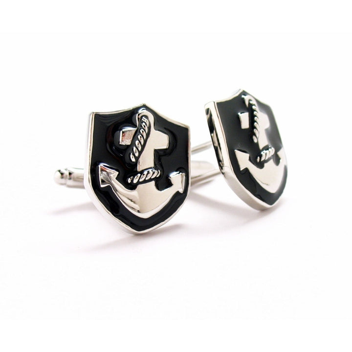 Anchor Crest Cufflinks All Hands on Deck 3D Boat Cuff Links Image 4