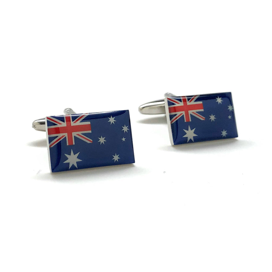 Australia Flag Cufflinks Commonwealth Country International Australian Continent Sydney Cool Cuff Links Comes with Gift Image 1