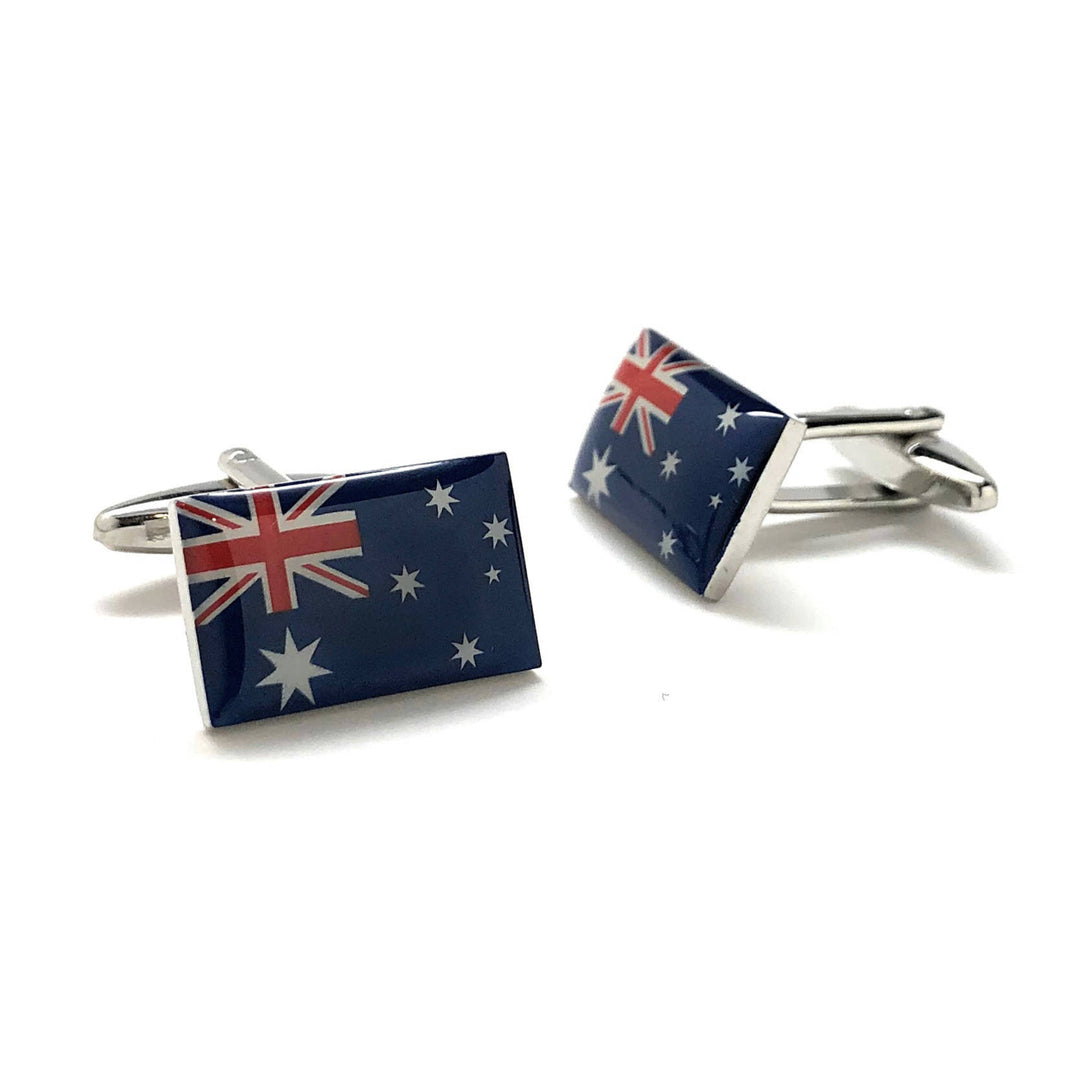 Australia Flag Cufflinks Commonwealth Country International Australian Continent Sydney Cool Cuff Links Comes with Gift Image 2