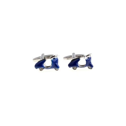 Royal Blue Scooter Scootering Cufflinks Moped Electric Cuff Links Transportation Image 2