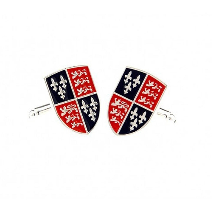 Silver Tone Royal Coat of Arms of England Shield Cufflinks Very Cool Cuff Links Image 4