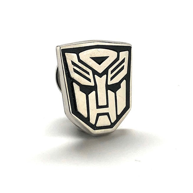 Autobots Cufflinks Super Hero Transformers Lapel Pin Silver Black Show Off Your Hero Keepsakes Cool Fun Collector Comes Image 2
