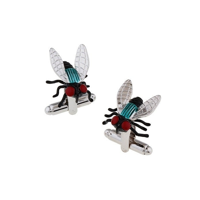 Insect Cufflinks Fly Horse Fly Whimsical Garden 3D Design Garden Bug Cool Cuff Links Comes with Gift Box Perfect Image 1