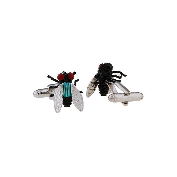 Insect Cufflinks Fly Horse Fly Whimsical Garden 3D Design Garden Bug Cool Cuff Links Comes with Gift Box Perfect Image 2