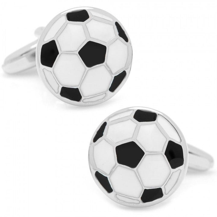 Soccer Cufflinks Themed Executive Cuff Links or Choose Soccer Ball Lapel Pin Enamel Pin Tie Tack Image 1