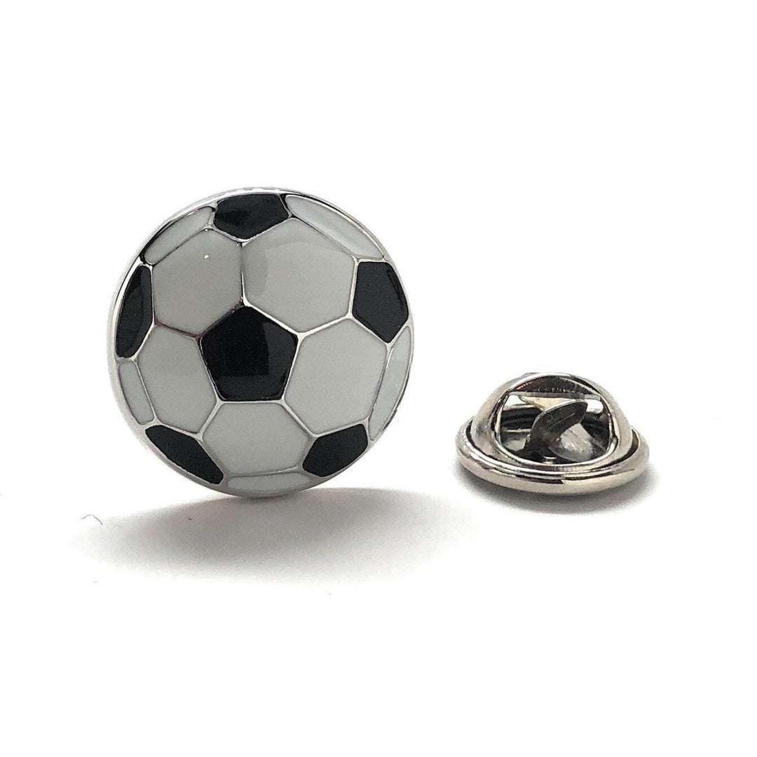 Soccer Cufflinks Themed Executive Cuff Links or Choose Soccer Ball Lapel Pin Enamel Pin Tie Tack Image 3