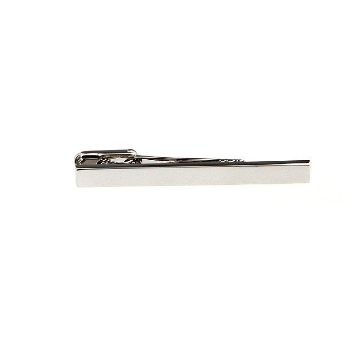 Brushed Silver Tie Clip Image 2