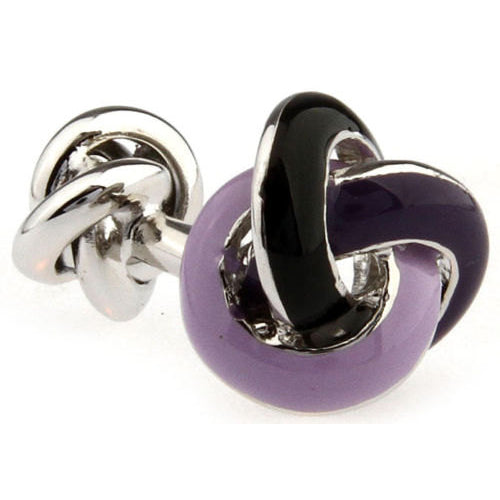 Double Ended Lavender Dark Purple Knots Cufflinks Cuff Links Image 1