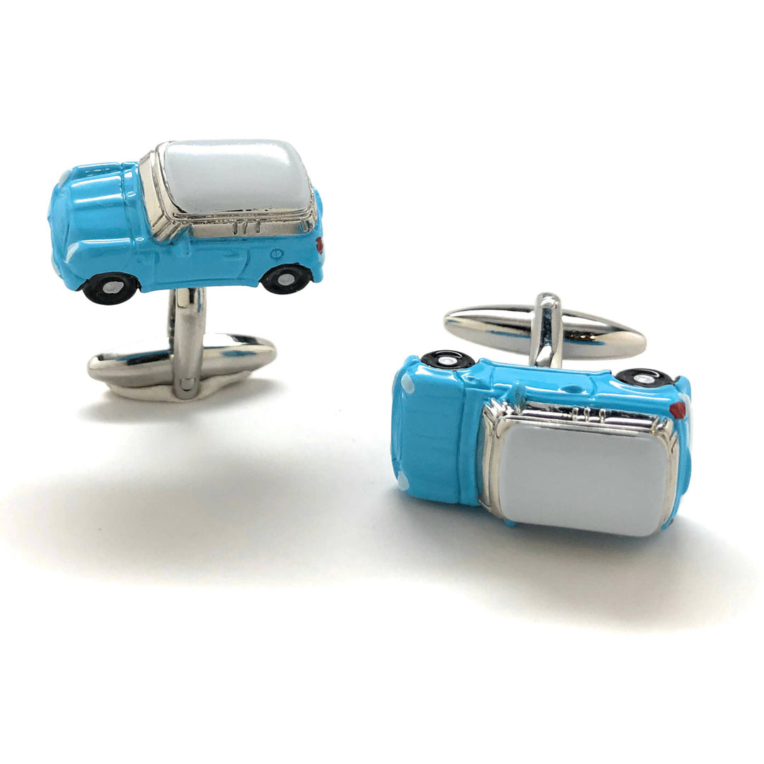 Baby Blue Mini Cufflinks Classic Car Cufflinks Enamel Cufflinks 3D Detailed Design Special Edition Cuff Links Gifts for Image 1
