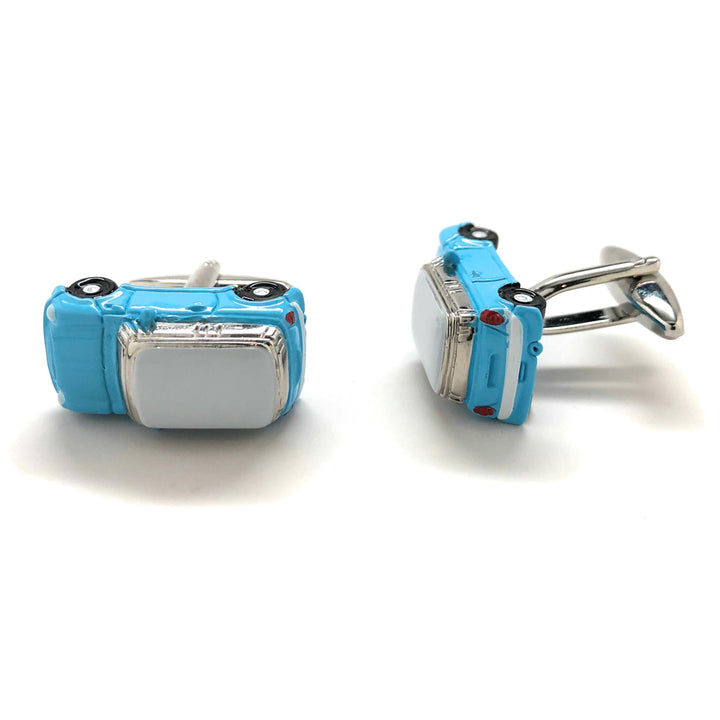 Baby Blue Mini Cufflinks Classic Car Cufflinks Enamel Cufflinks 3D Detailed Design Special Edition Cuff Links Gifts for Image 4