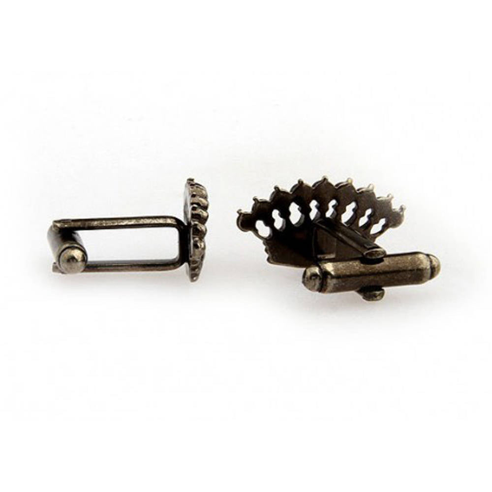 Bronze Crown Executive Cufflinks 3D Design Royal Family Monarch Cuff Links King Royal Comes with Gift Box Image 2