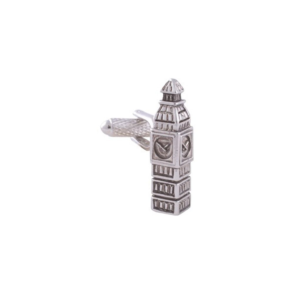 International Collection Cufflinks Silver Big Ben London British Iconic 3D Tower Dress Detailed Cuff Links Image 1