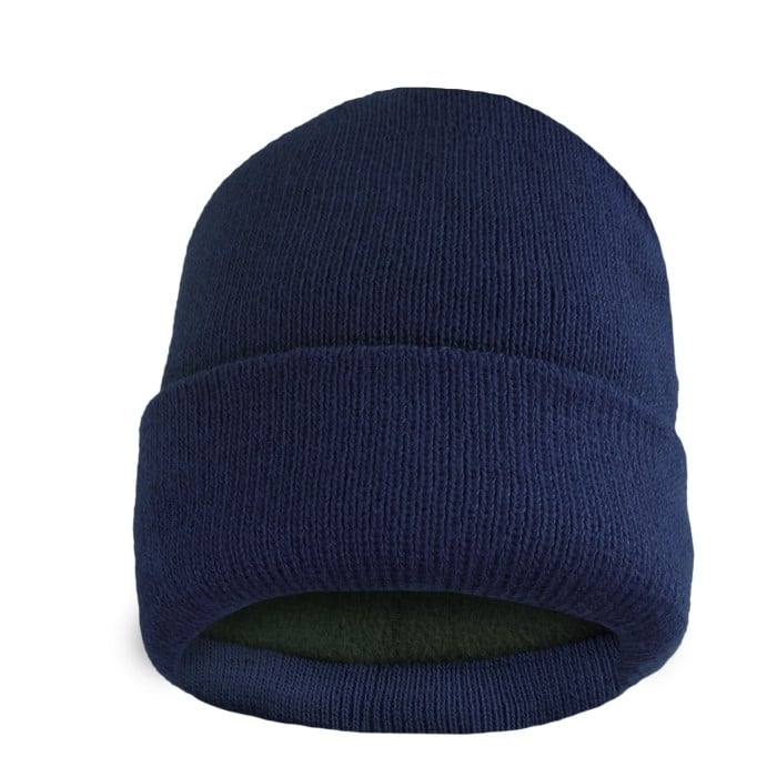 Fleece Lined Fold Over Thermal Winter Hat Image 1