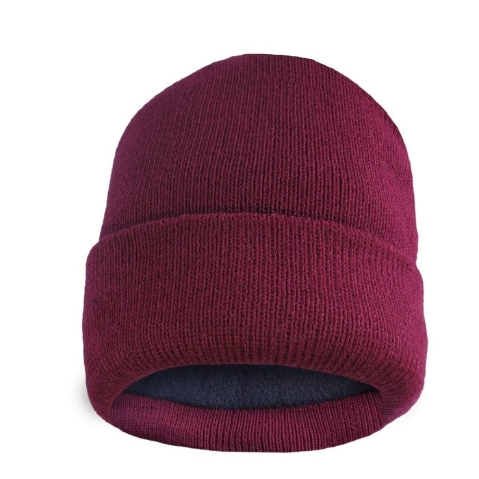 Fleece Lined Fold Over Thermal Winter Hat Image 1