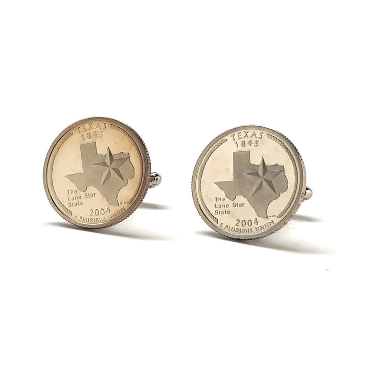 Cufflinks Texas State Quarter PROOF Authentic US Mint Enamel Back Coin Jewelry Image 4