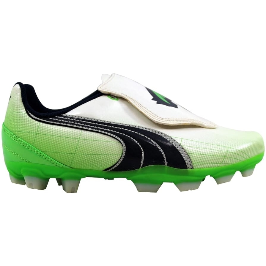 Puma V4 11 FG Vapor Grey/Green-Midnight Navy 102356-01 Womens Image 1