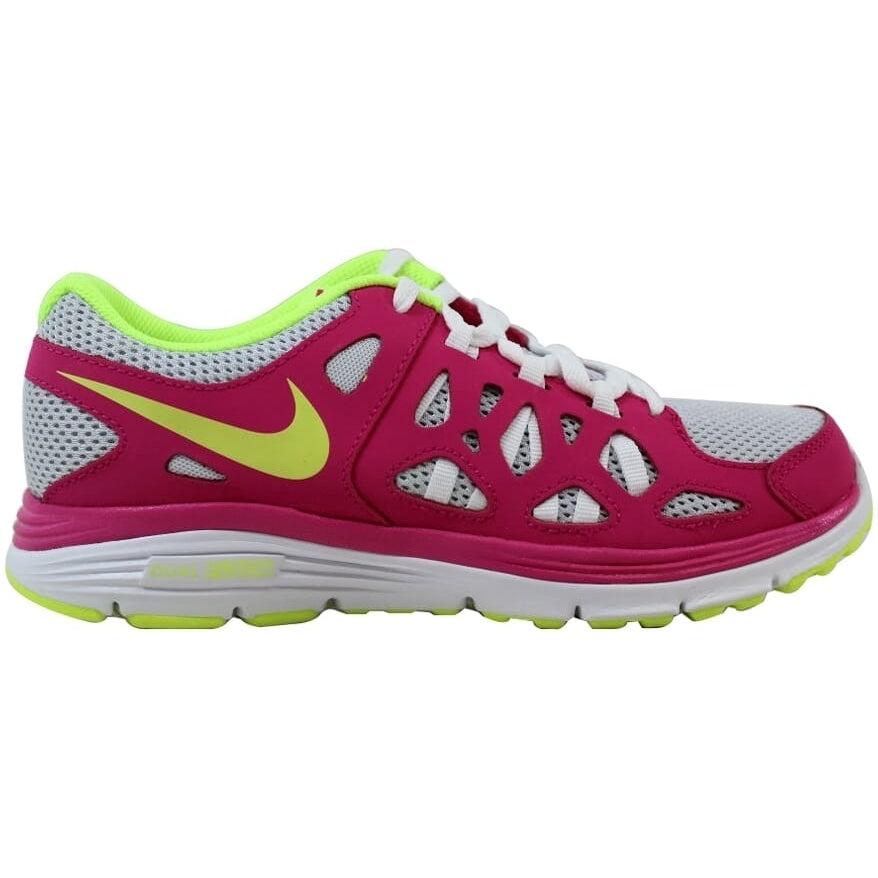 Nike Dual Fusion Run 2 Pure Platinum/Volt Ice-Vivid Pink 599793-005 Grade-School Image 1